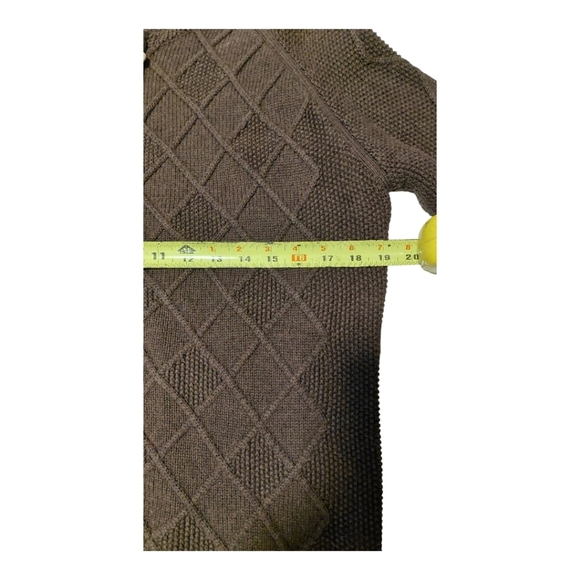 Lands' End Women's Brown Cardigan Sweater - Picture 4 of 5